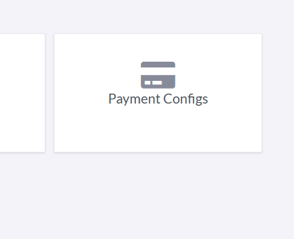 Payment Configs actions menu